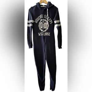 Adult Navy and White Onesie/Jumpsuit